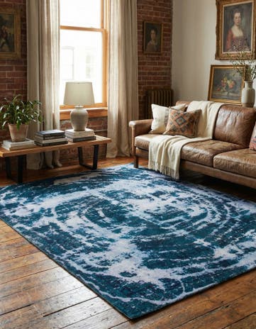 6' 2 x 7' 9 Hand Knotted Ultra Vintage Persian Wool Rug