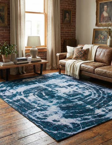 6' 2 x 7' 9 Hand Knotted Ultra Vintage Persian Wool Rug