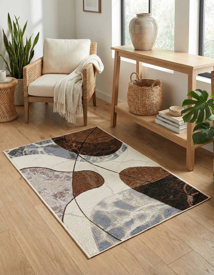 Detail image of 2' x 3'  Washable Modern Indoor / Outdoor Rug