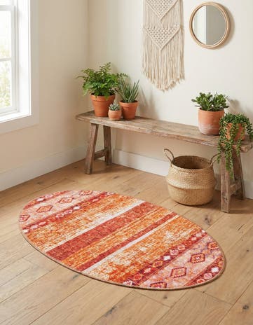 2' x 3' Washable Timeless Oval Rug
