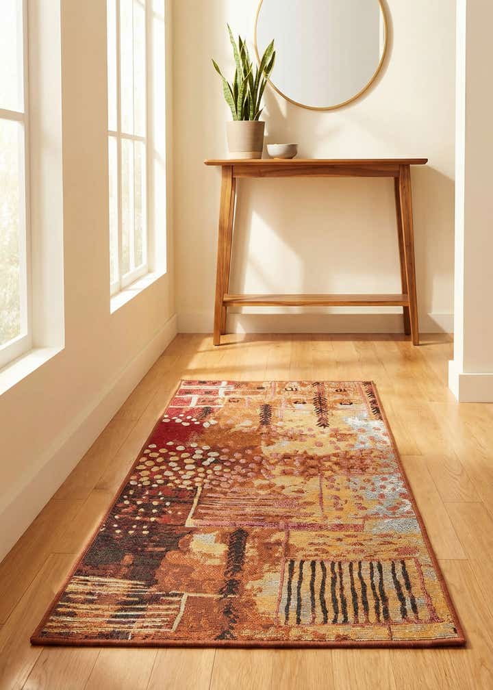 2' x 4' Easy-Clean Modern Indoor / Outdoor Runner Rug