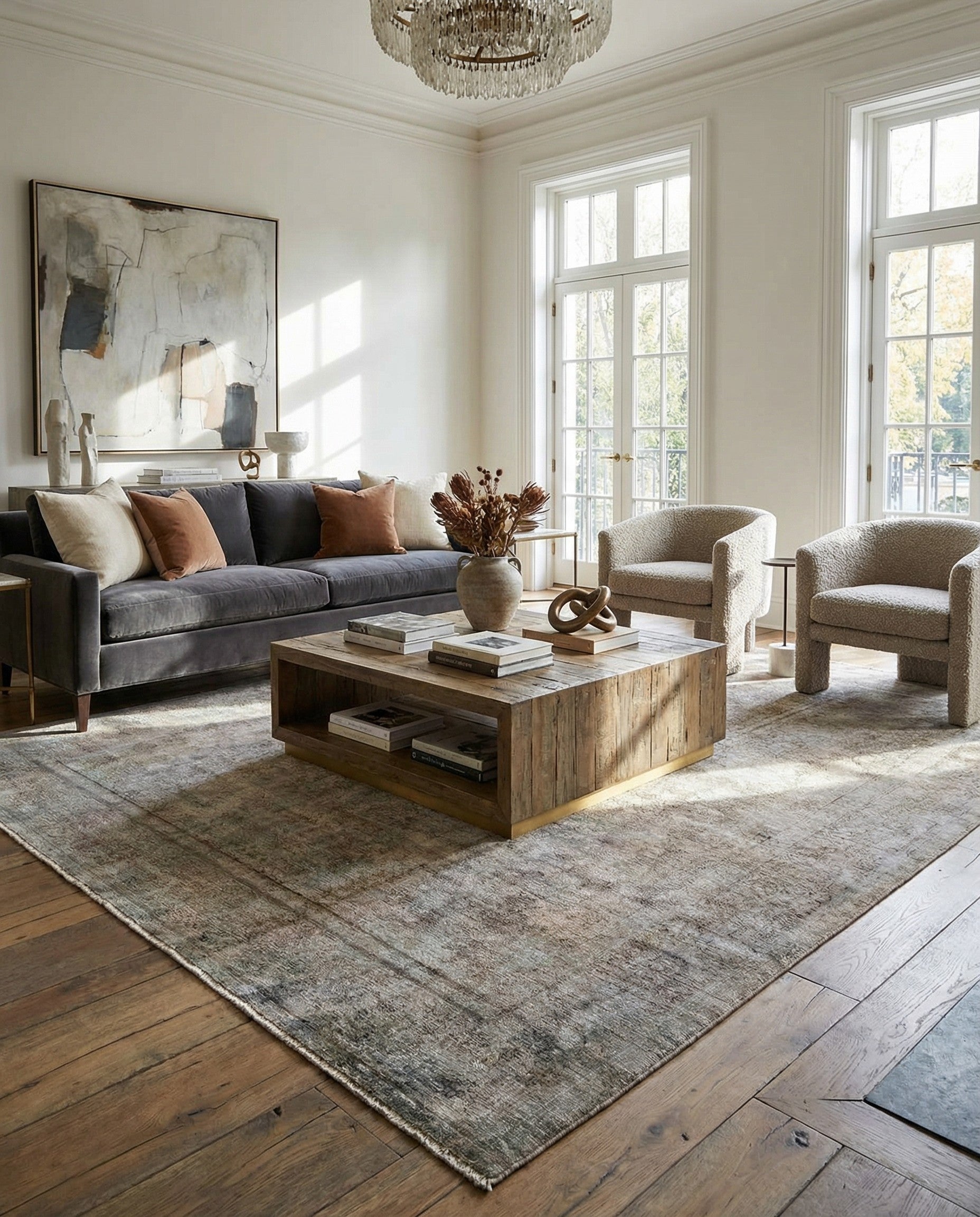 9' 9 x 12' 9 Hand Knotted Ultra Vintage Persian Wool Rug