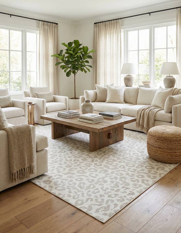 Detail image of 13' x 13'  Washable Safari Indoor / Outdoor Square Rug