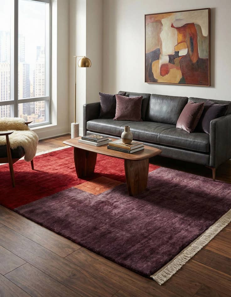 Detail image of  5' 3 x 8' 4  Hand Knotted Kashkuli Gabbeh Wool Rug