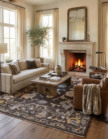 10' 2 x 14' 3 Hand Knotted Oushak Wool Rug