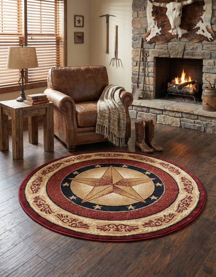 Detail image of  4' x 4' Pioneer Round Rug