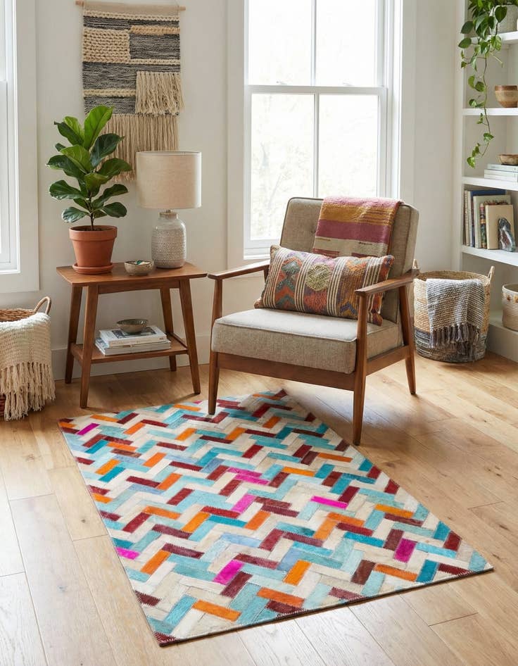 Detail image of 2' 1 x 3' 1 Cowhide Rug