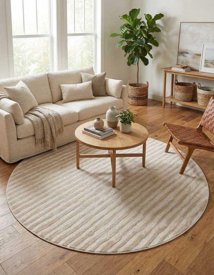 Detail image of 8' x 8'  Washable Sabrina Soto Ola Indoor / Outdoor Round Rug