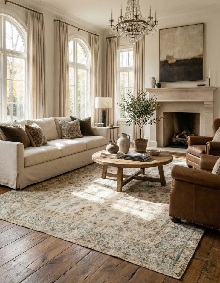 Detail image of 9' 5 x 13'  Hand Knotted Ultra Vintage Persian Wool Rug