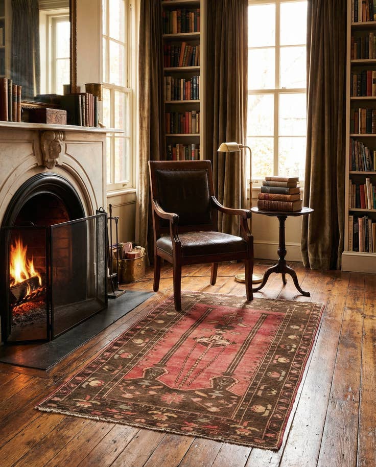 Detail image of 3' 3 x 5' 10 Hand Knotted Ultra Vintage Persian Wool Rug