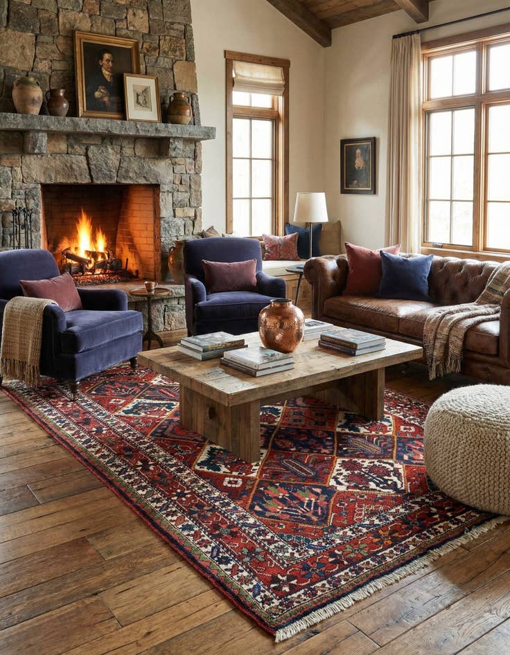 Detail image of 5' 2 x 6' 7 Bachtiar Wool Rug