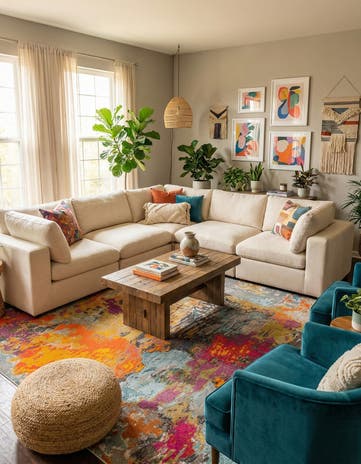 9' 10 x 9' 10 Washable Vivid Square Rug
