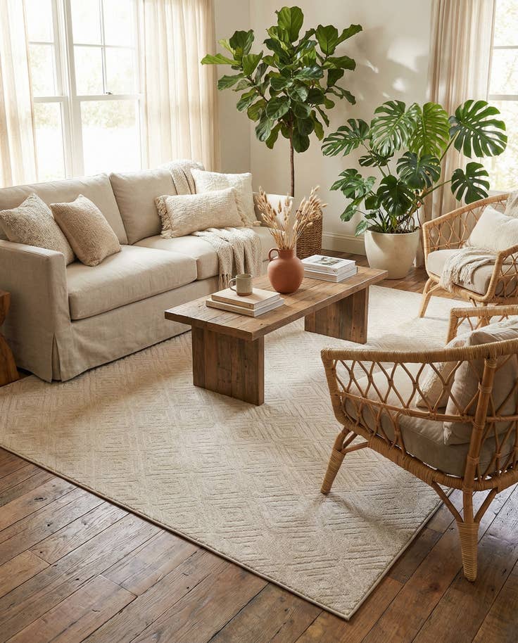 Detail image of 9' x 12' Easy-Clean Sabrina Soto Indoor / Outdoor Rug