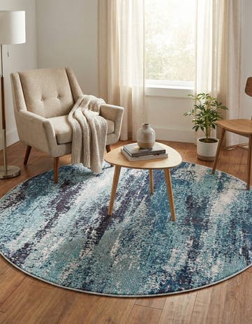 4' x 4' Washable Sevilla Round Rug