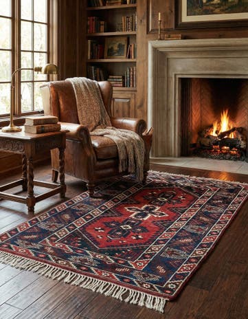 4' 3 x 6' 10 Hand Knotted Balouch Wool Rug