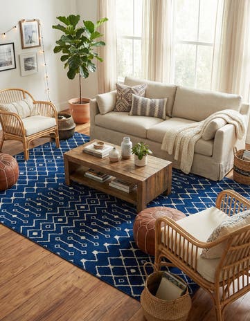 9' x 12' Moroccan Trellis Rug