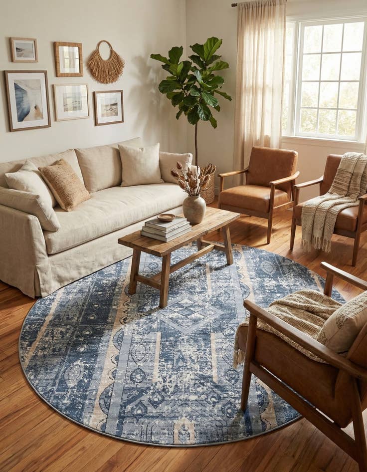 Detail image of  7' x 7' Oregon Round Rug