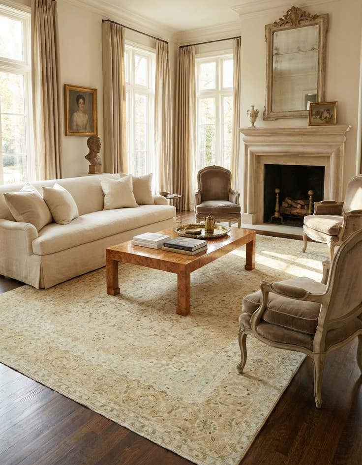 Detail image of 9' 3 x 12' 7  Hand Knotted Ultra Vintage Persian Wool Rug