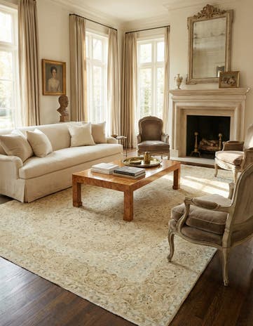 9' 3 x 12' 7 Hand Knotted Ultra Vintage Persian Wool Rug