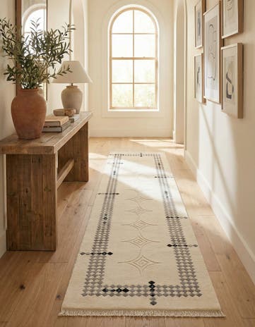 2' 7 x 9' 11 Hand Knotted Darya Wool Runner Rug