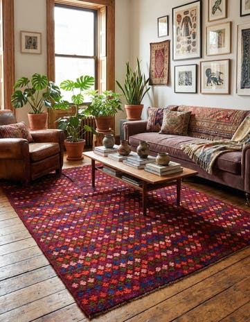 4' 2 x 5' 10 Hand Knotted Balouch Wool Rug
