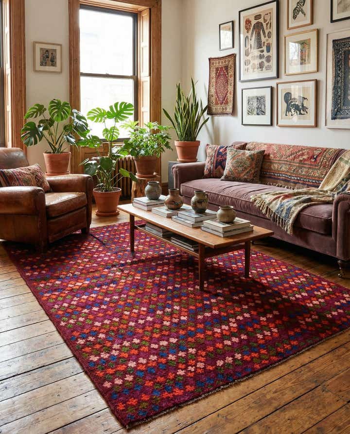 4' 2 x 5' 10 Hand Knotted Balouch Wool Rug