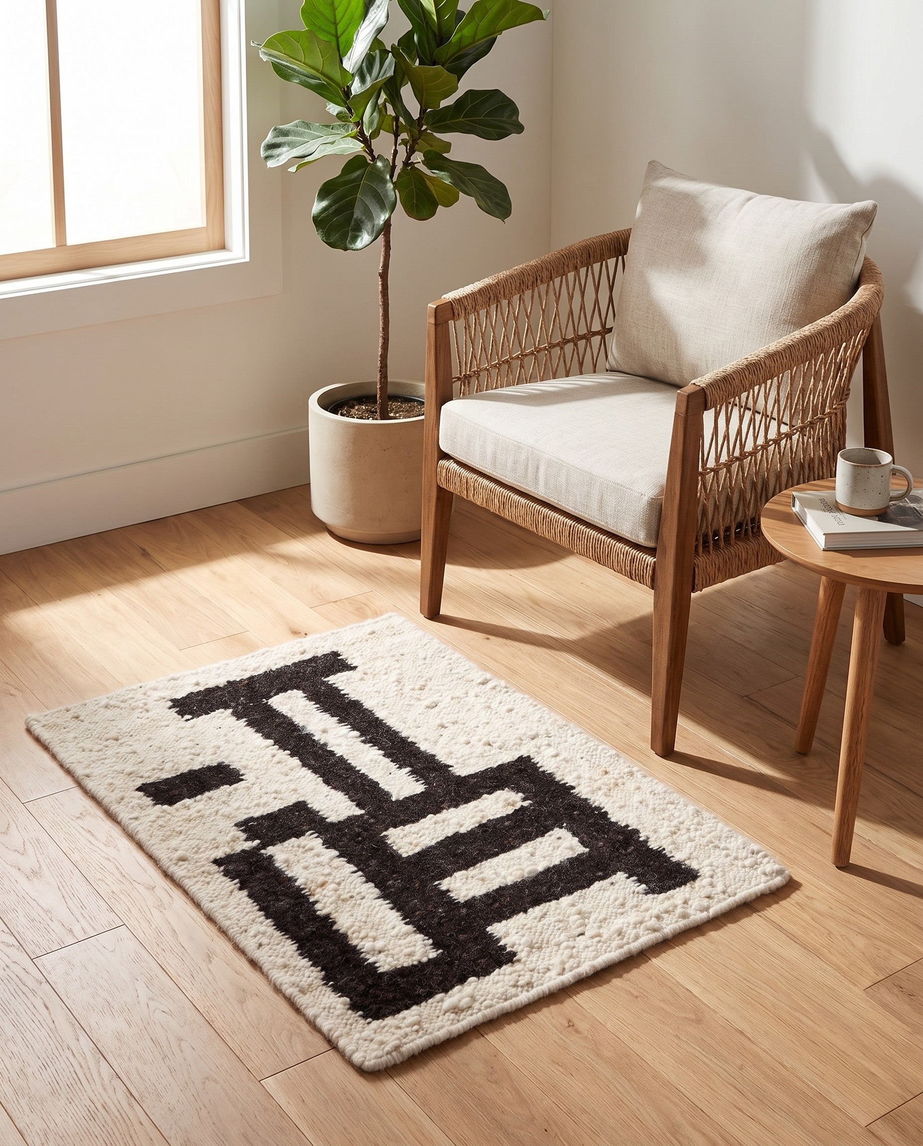 2' 2 x 2' 11 Hand Knotted Moroccan Wool Rug