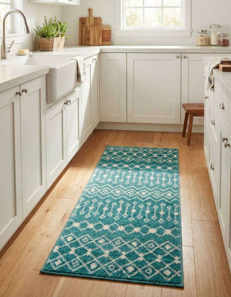 Detail image of 2' x 5' Moroccan Trellis Runner Rug