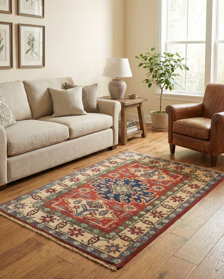 2' 8 x 4' 1 Hand Knotted Kazak Rug