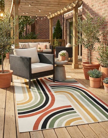 4' x 6' Easy-Clean Modern Indoor / Outdoor Rug