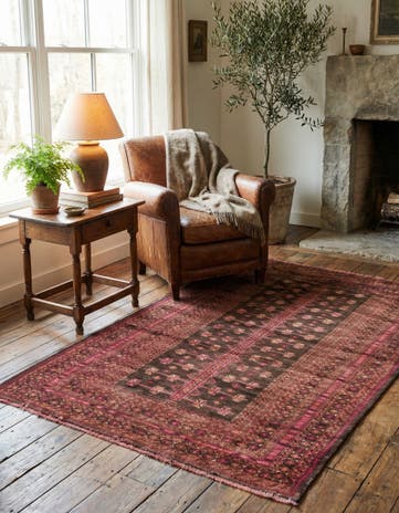 3' 3 x 4' 4 Hand Knotted Ultra Vintage Persian Wool Rug