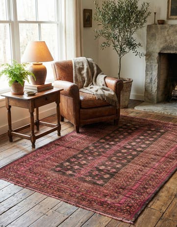 3' 3 x 4' 4 Hand Knotted Ultra Vintage Persian Wool Rug