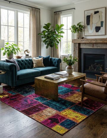 5' 10 x 8' 2 Hand Knotted Ultra Vintage Persian Wool Rug