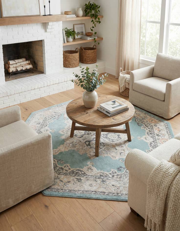 Detail image of  7' 10 x 7' 10 Parker Octagon Rug