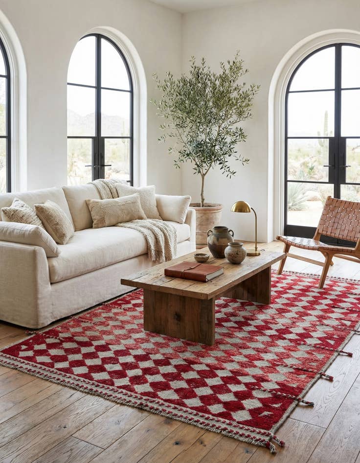 Detail image of 5' 2 x 7' 1 Hand Knotted Moroccan Wool Rug