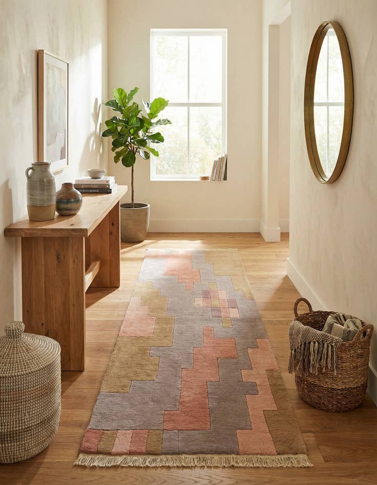 Detail image of 3' 1 x 9' 9 Hand Knotted Tibet Wool Runner Rug