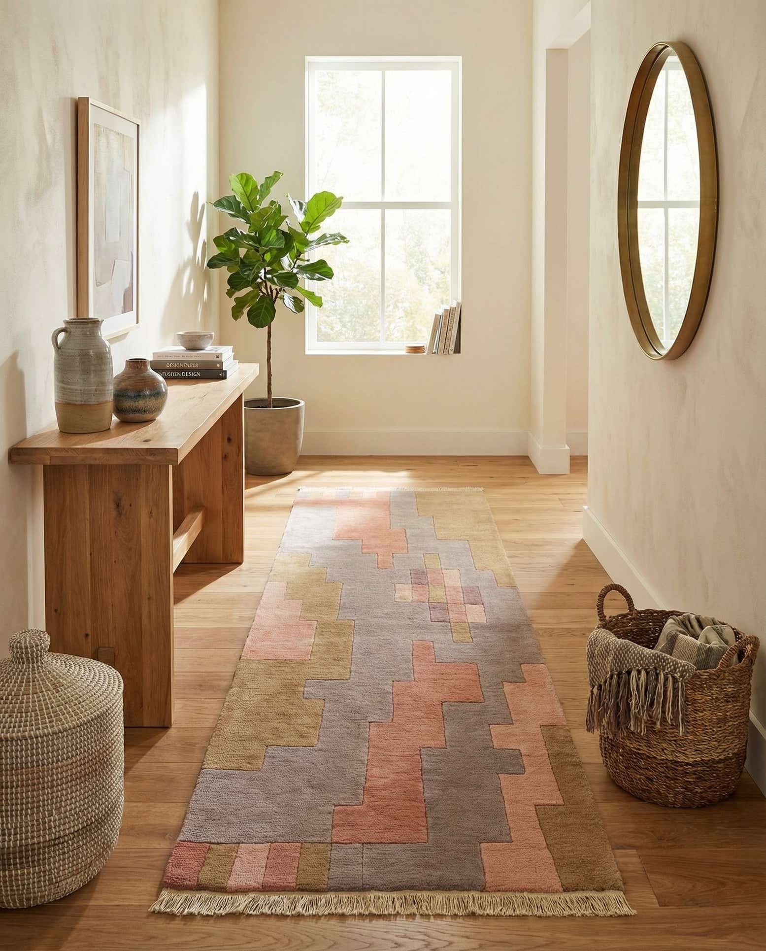 3' 1 x 9' 9 Hand Knotted Tibet Wool Runner Rug