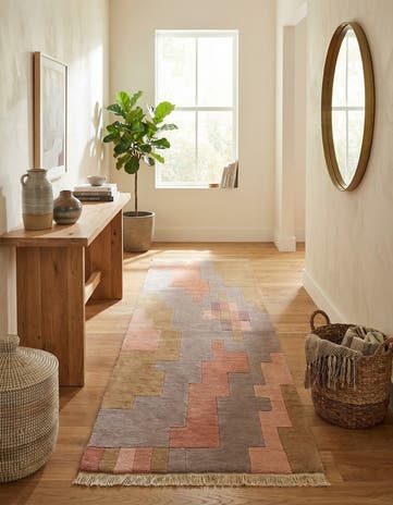 3' 1 x 9' 9 Hand Knotted Tibet Wool Runner Rug