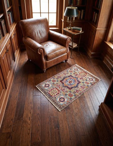2' x 3' 2 Hand Knotted Mamluk Ziegler Rug