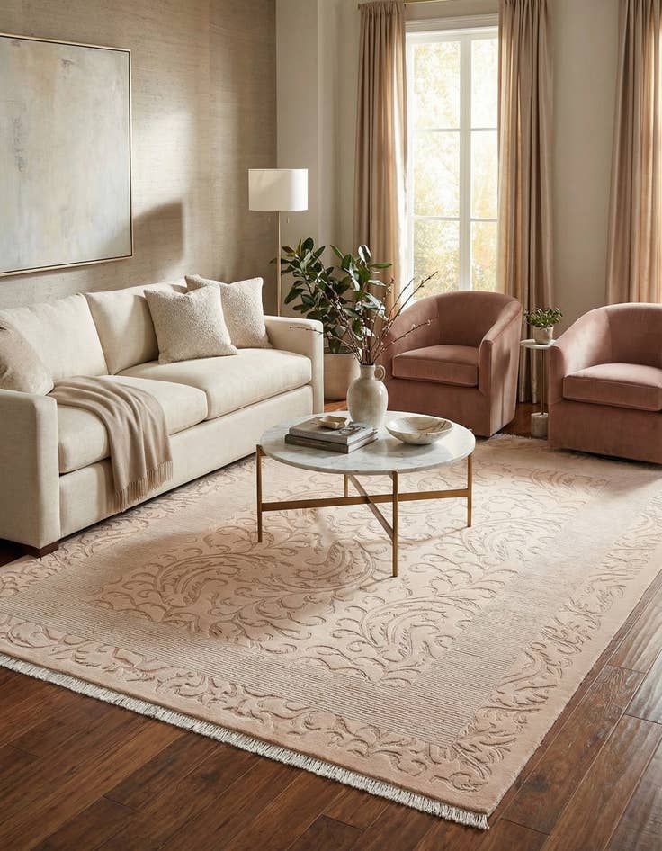 Detail image of 6' 8 x 9' 7  Hand Knotted Darya Wool Rug