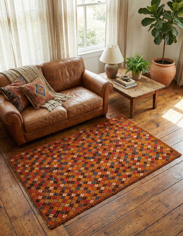 Detail image of  3' 10 x 5' 8  Hand Knotted Balouch Wool Rug