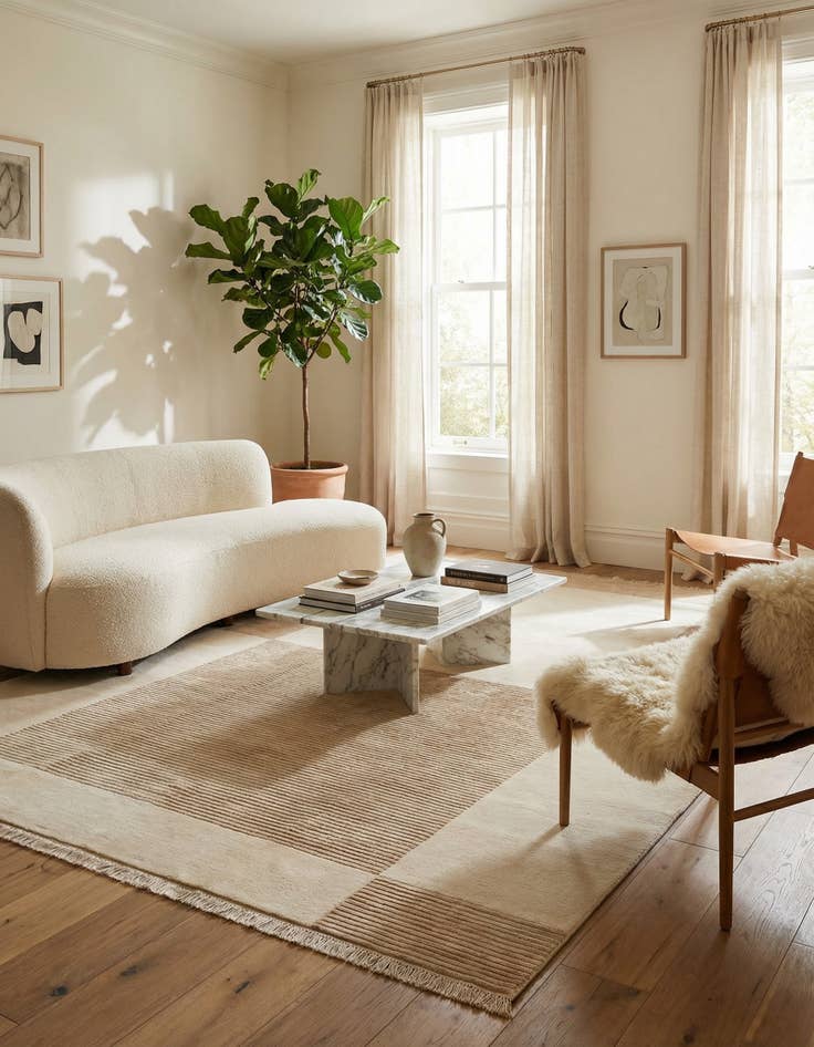 Detail image of 6' 6 x 9' 9  Hand Knotted Darya Wool Rug