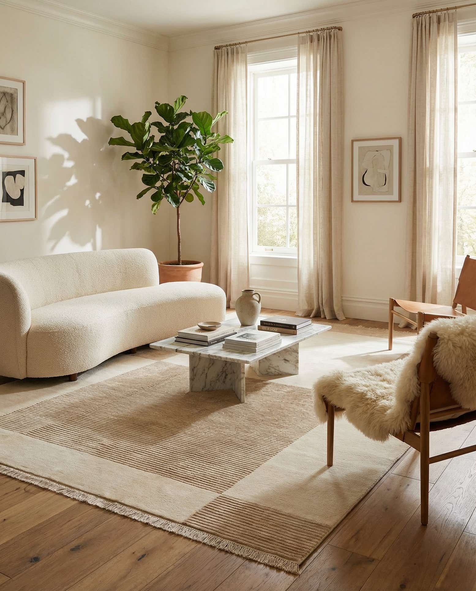 6' 6 x 9' 9 Hand Knotted Darya Wool Rug