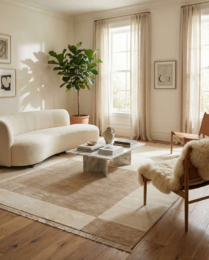 6' 6 x 9' 9 Hand Knotted Darya Wool Rug