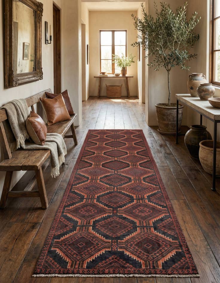 Detail image of 2' 4 x 6' 10 Hamedan Runner Rug