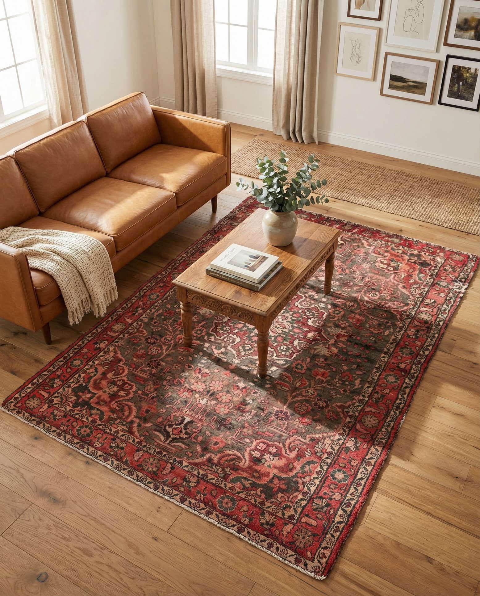 5' 2 x 7' 5 Hand Knotted Ultra Vintage Persian Wool Rug