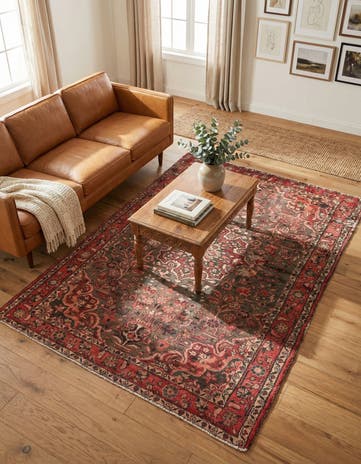 5' 2 x 7' 5 Hand Knotted Ultra Vintage Persian Wool Rug