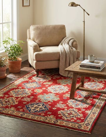 5' 2 x 6' 10 Hand Knotted Kazak Rug