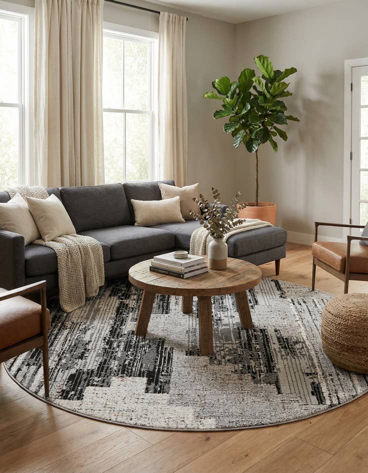 Detail image of  7' x 7' Cherokee Round Rug