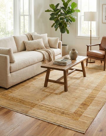4' 6 x 6' 6 Hand Knotted Modern Ziegler Rug